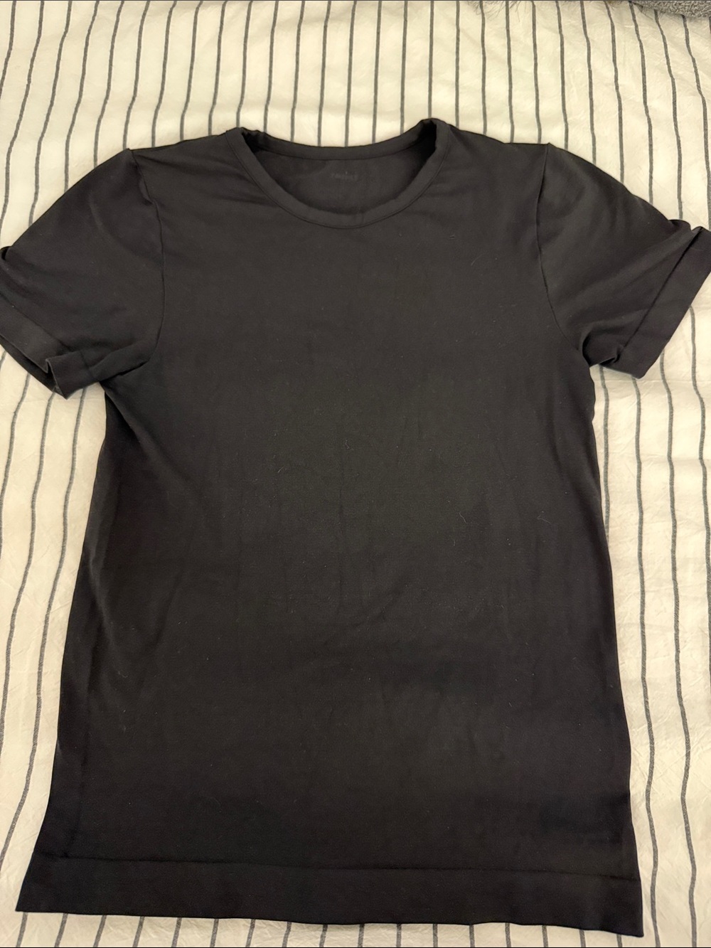 SKIMS Black Short Sleeve Crewneck Tee
